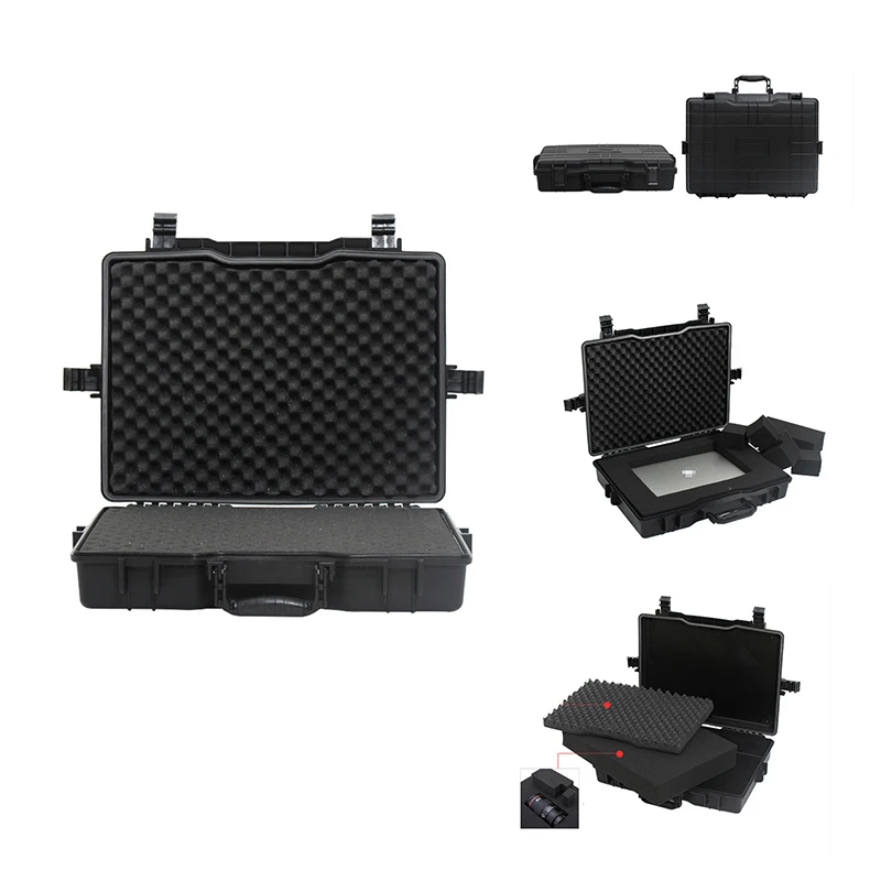 

Ящик для инструментов, 542*420*125 мм, пластиковый герметичный водонепроницаемый ящик для инструментов, защитный ящик с поролоновой подкладкой