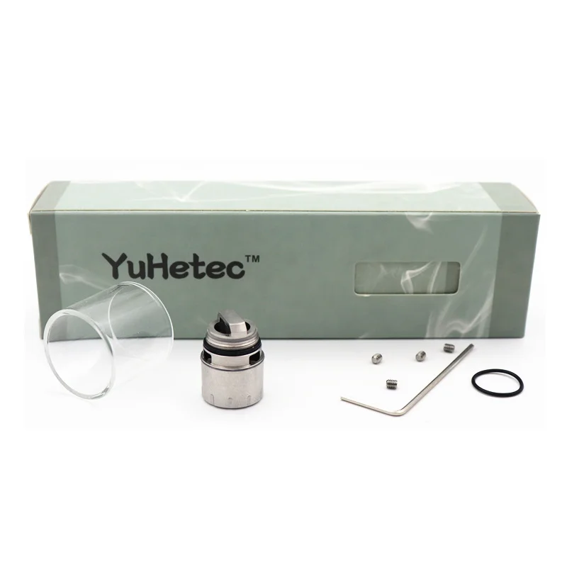 

Authentic Yuhetec TFV8 BIG BABY RBA Coil head + TFV8 BIG BABY RBA replacement glass tank accessory bag Kit