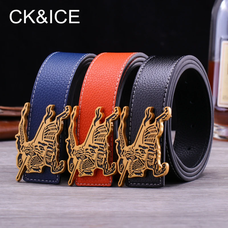 CK & ICE мужской и женский роскошный брендовый ремень 2018 из воловьей кожи ремни