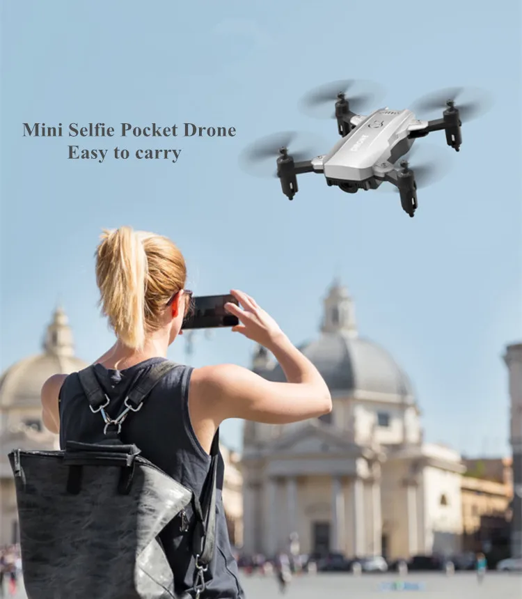 Мини WiFi FPV Радиоуправляемый Дрон умный селфи с камерой в реальном времени 1080P HD Авто парение 3D вращающаяся игрушка складной Квадрокоптер самолет