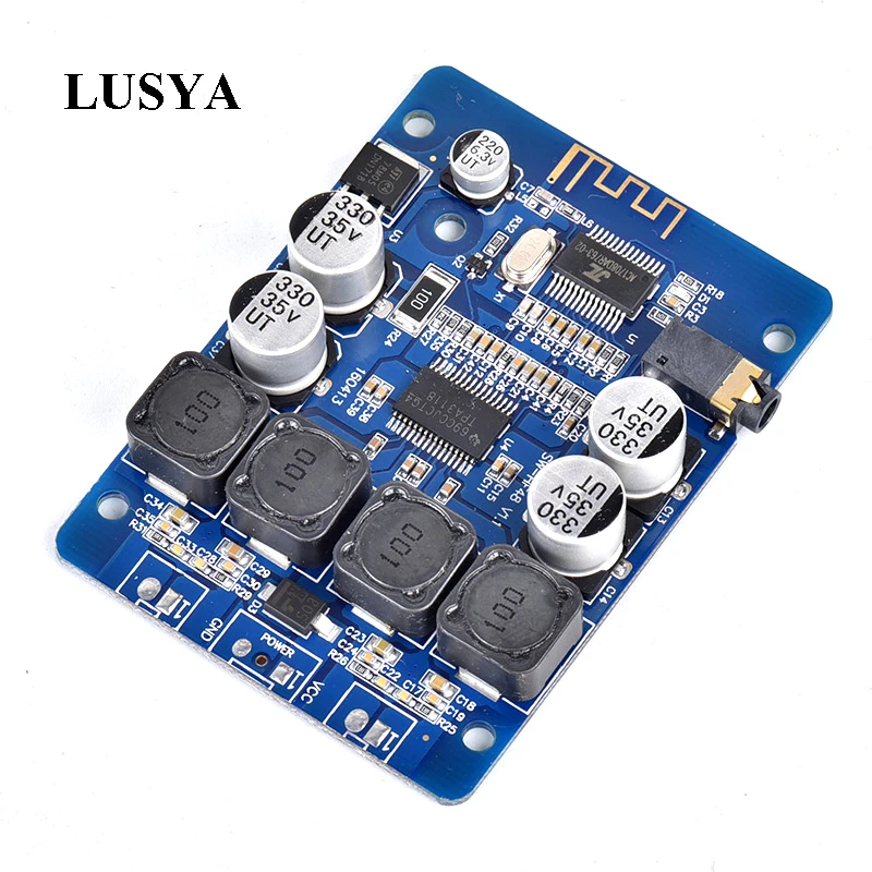 Lusya TPA3118 Bluetooth 4,2 цифровой усилитель доска 30 Вт+ 30 Вт стерео аудио усилитель 3,5 мм AUX аудио вход для динамиков DC8-26V D3-001