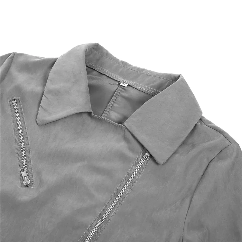 Женская кожаная куртка пальто весенне-осенняя модная женская тонкая на молнии