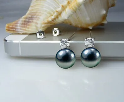 925 серебряные натуральным большой натуральный морской жемчуг круглые серьги