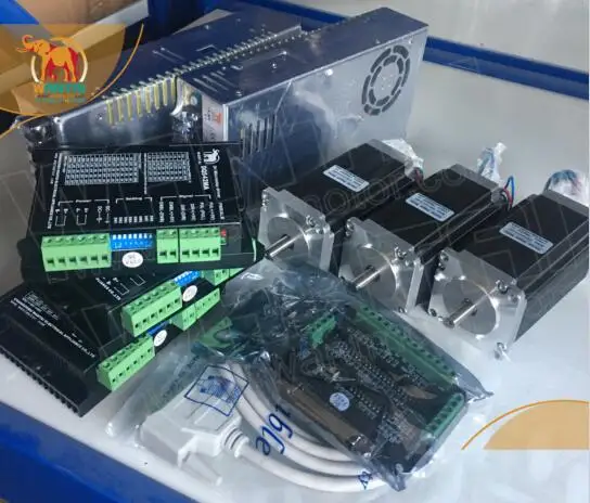 ЧПУ 3 оси Nema 23 шаговый двигатель 1,8 градусов, 428oz-in, 4.2A, WT57STH115-4204A и(DQ542MA драйвер) весь ЧПУ мельница контроллер комплект