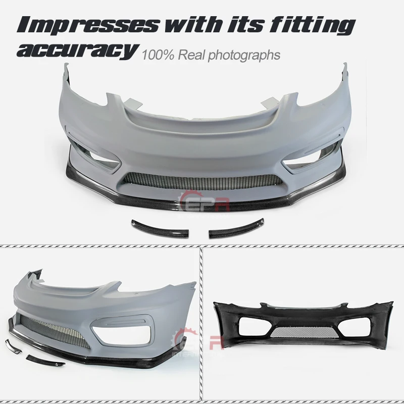

FRP Hood For Porsche Boxster 718 (2016+) Cayman 982 GT4 Style Front Bumper with Fog Light Cover (Fit718 Cayman Boxster OE FB)