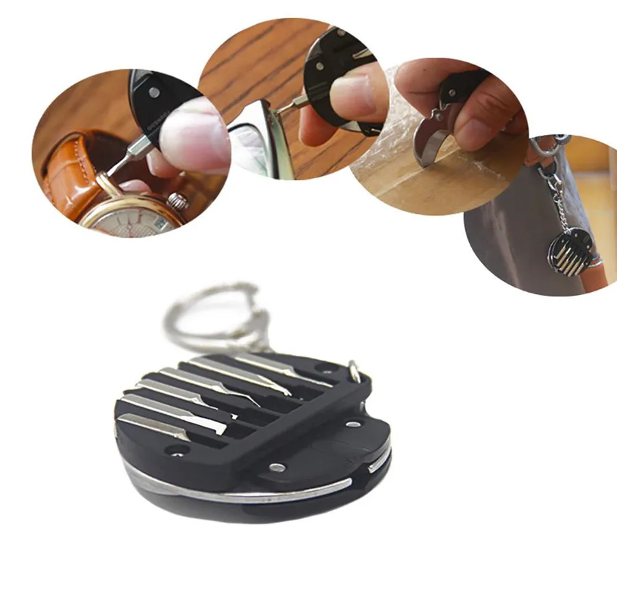 Бесплатная доставка 1 шт. стальная Складная карманная нож Отвертка в форме монеты