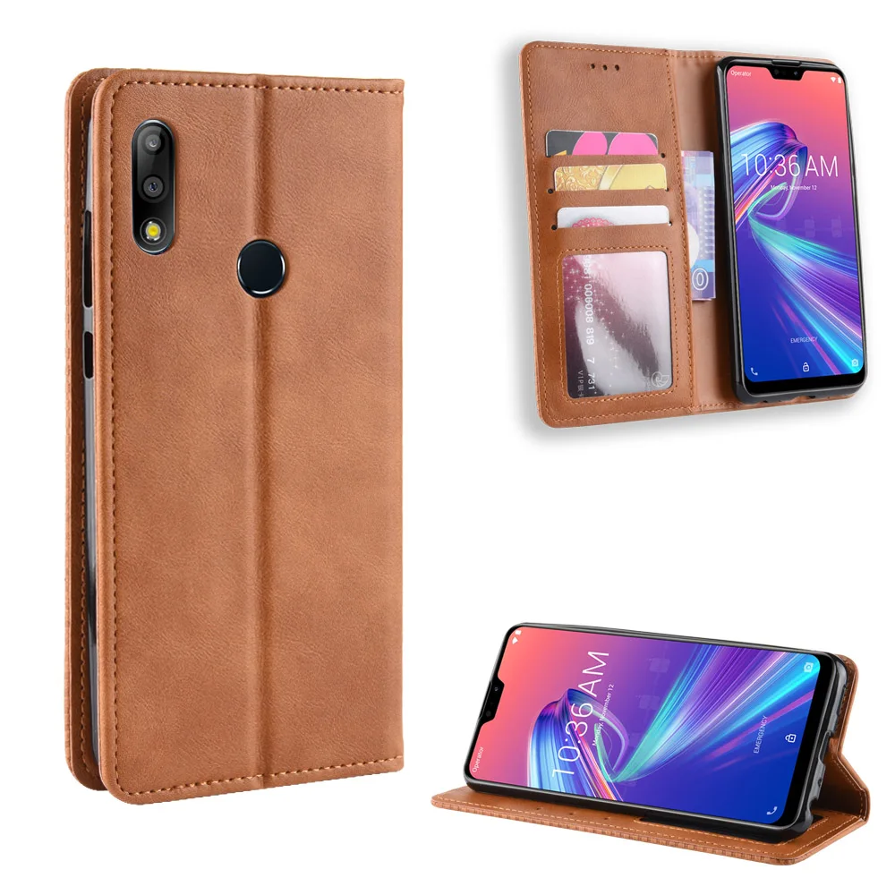 Кожаный чехол-кошелек с откидной крышкой для Asus ZenFone Max Pro M2 ZB631KL ZB633KL Funda Capa