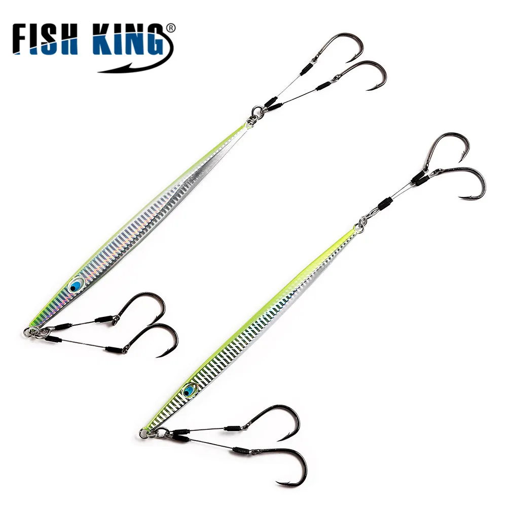 

FISH KING Jigging Sea Fishing 150G-160G 21-22cm Metal Jig Fishing Lure 2 Color Artificial Hard Bait Wobbler