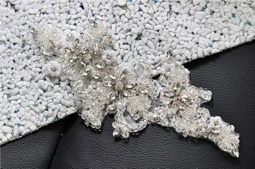 only applique 23cm TOPQUEEN S139 пояс невесты со стразами Аппликация белый свадебный пояс со стразами дешевый бисерный пояс невесты свадебные пояса с аппликацией - Цвет: only applique 23cm