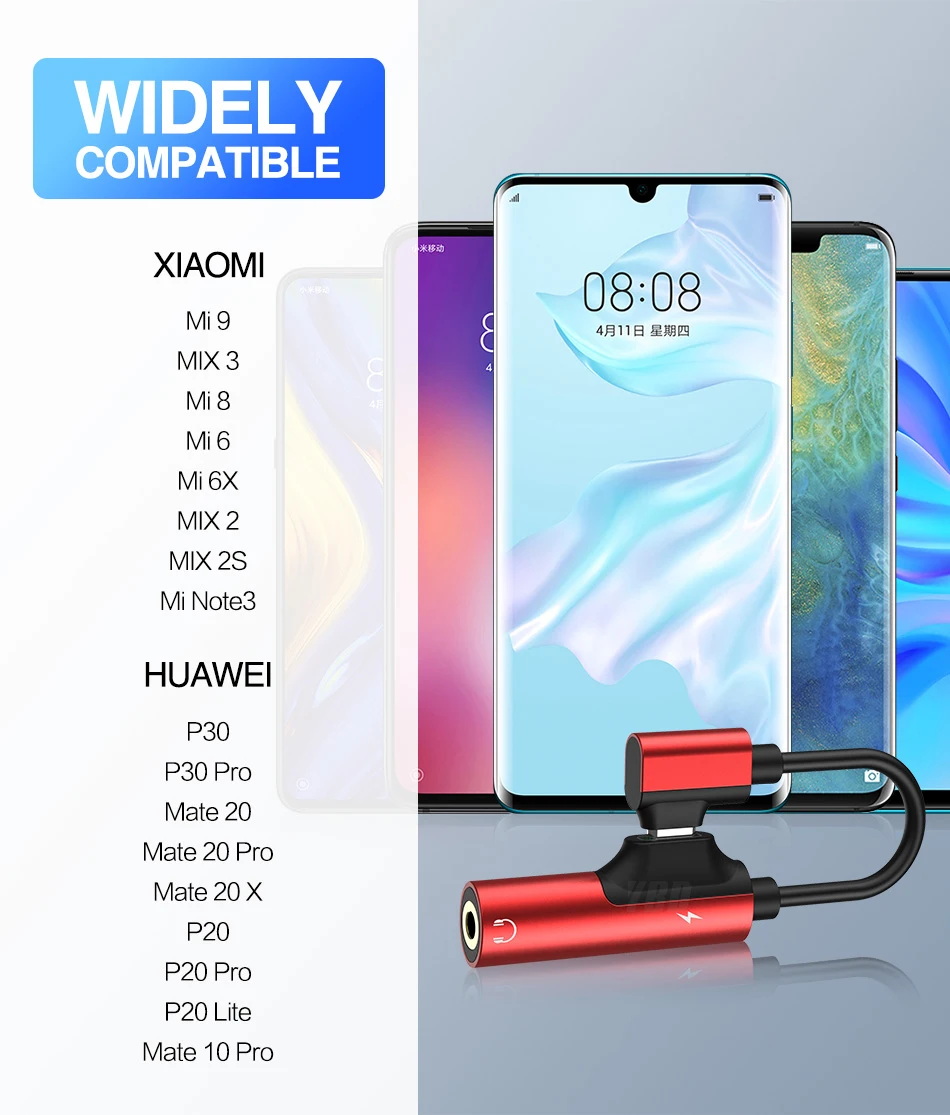 YBD Usb C до 3,5 мм Aux Jack аудио кабель для Xiaomi 9 huawei P30 pro Oneplus 7 аудио сплиттер адаптер type-C зарядный адаптер