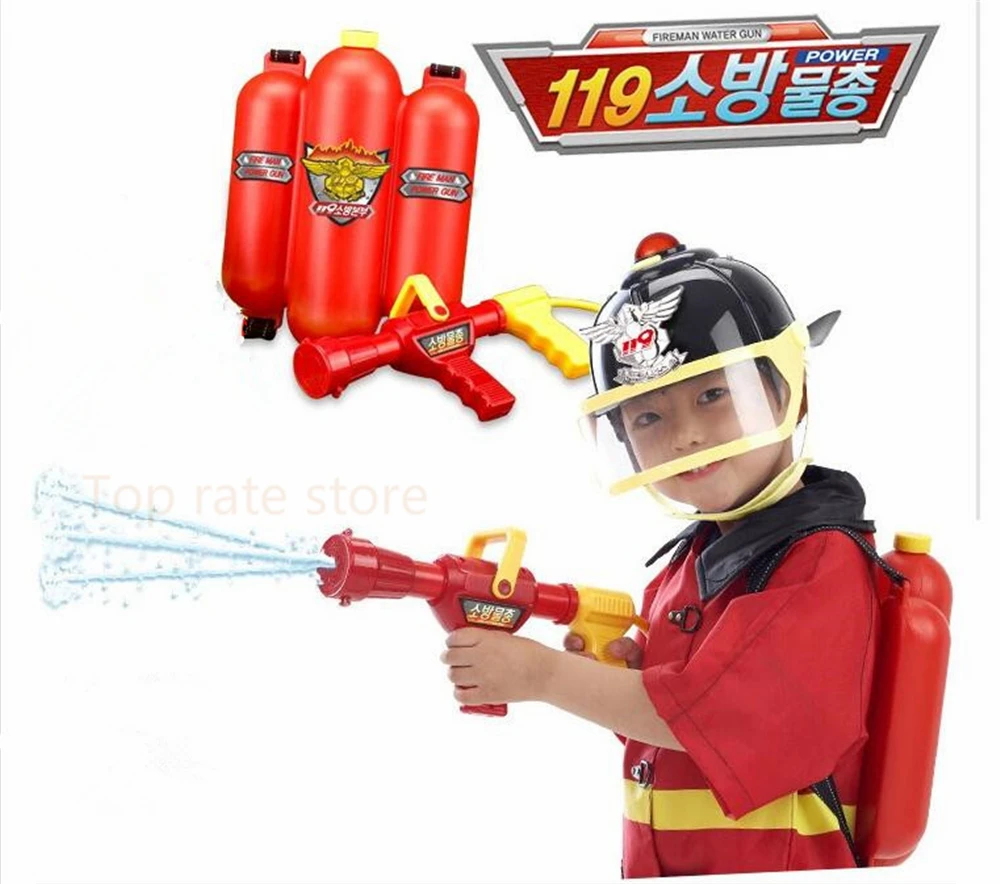 Детский рюкзак водяной пистолет пожарный косплей стрельба обучающая игрушка