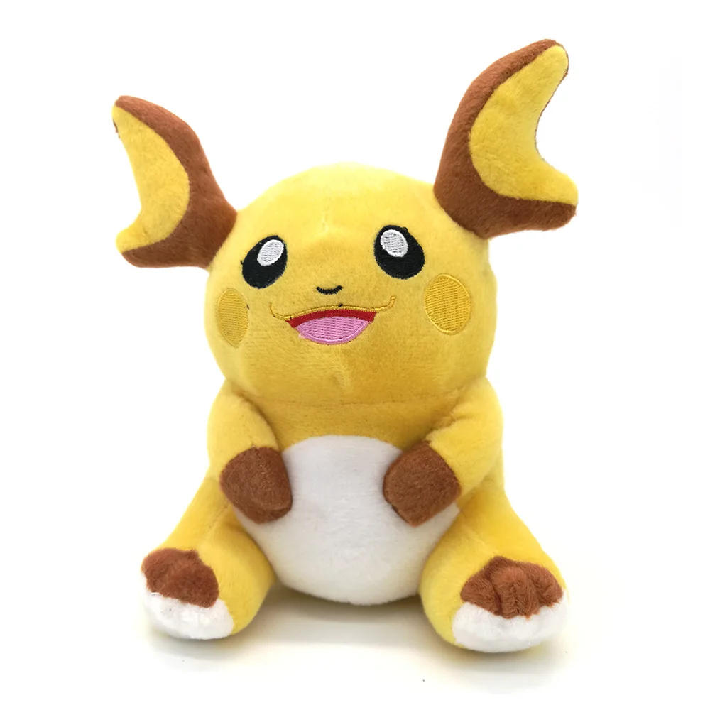 Raichu 18cm Mimikyu Mudkip Mew Meowth Psyduck Poliwag Raichu Rotom Snorlax Totodile Treecko Vlupix Wobbuffet Zygarde Voltorb плюшевые игрушки SYQQ - Цвет: Raichu 18cm