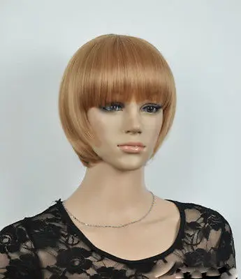Hot Sell New Fashion Blonde Short Straight Bob Women's Lady's Hair Wig (B0323) |