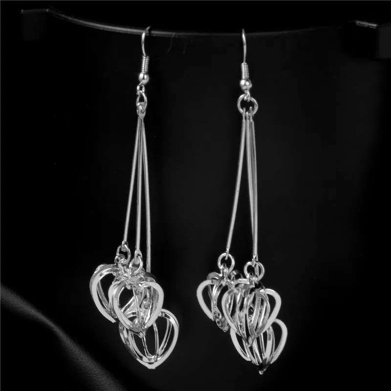 H:HYDE Bohemia Style Long Earrings for Women Heart Design Gold Color Drop Dangle Jewelry oorbellen | Украшения и аксессуары