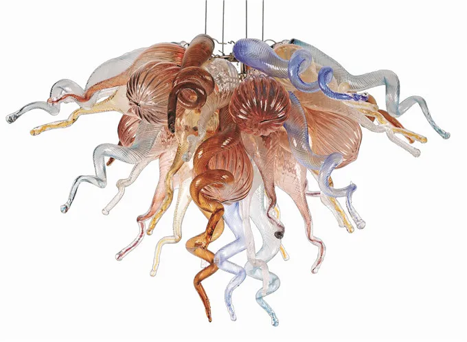 Samll Cheap Crystal Lights Hand Blown Art Glass Chandelier LED Lamps for Living Room Bedroom Office Restaurant | Лампы и освещение