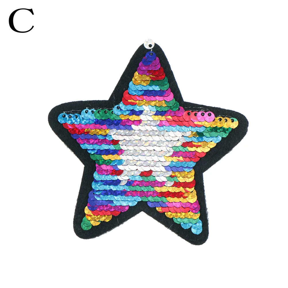 Новинка блестящие нашивки с пятиконечными звездами 3 цвета для пришивания одежды