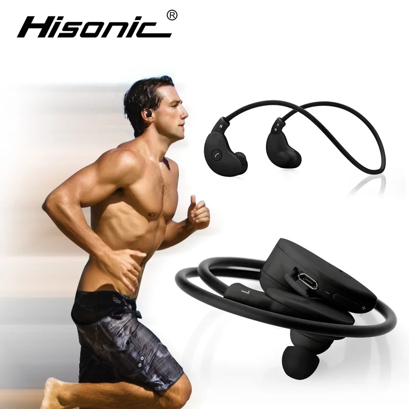 Hisonic наушники беспроводные портативные IPX4 с микрофоном 4 2 для iPhone спортивные