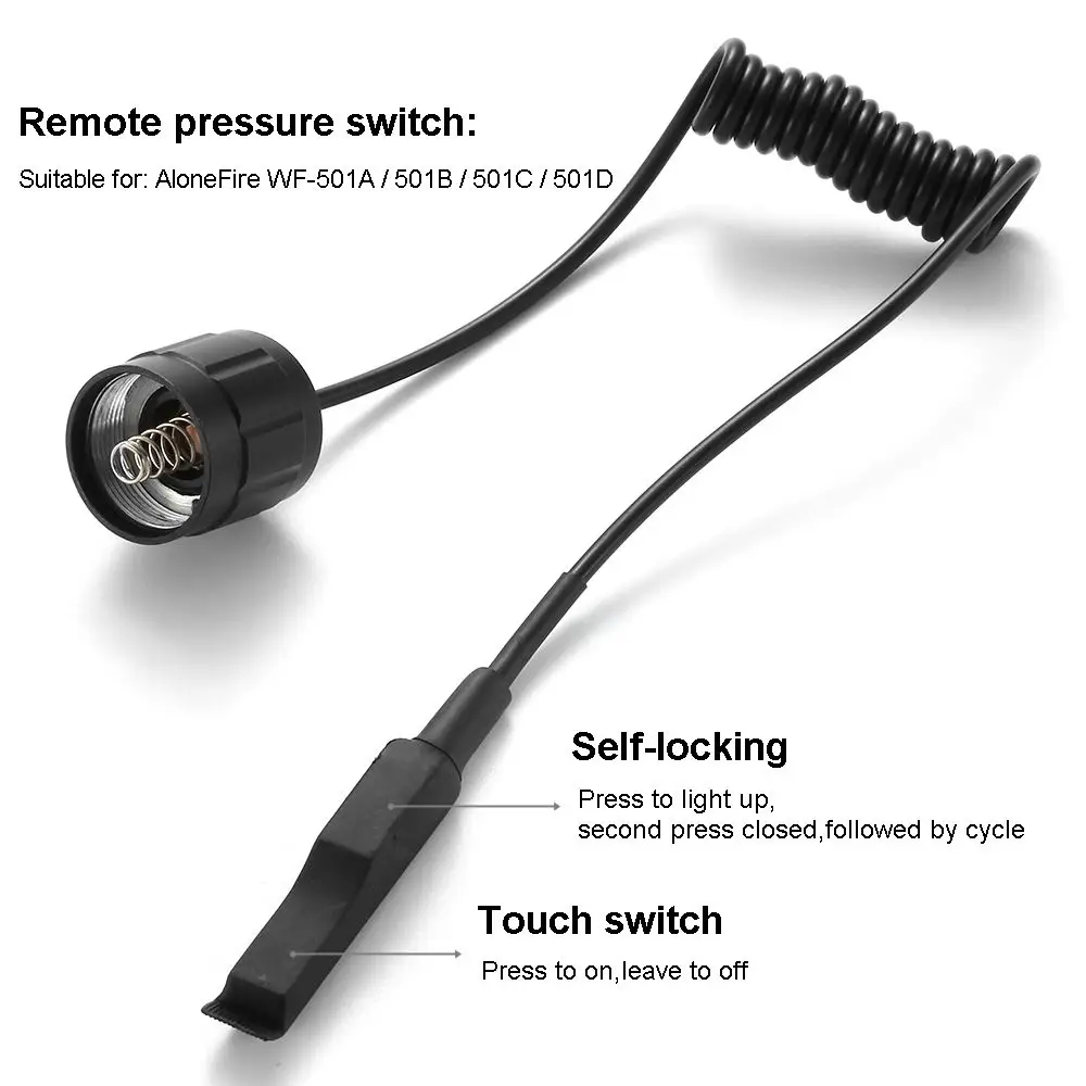 Тактический фонарик Alonefire 501B Cree xml T6 L2 охотничий рельсовый фонарь для виверной