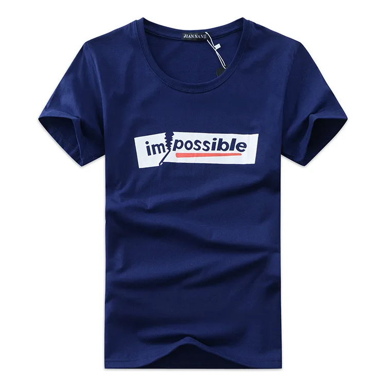 Мужская спортивная футболка с надписью Impossible размеры S 5XL лето 2019 бесплатная