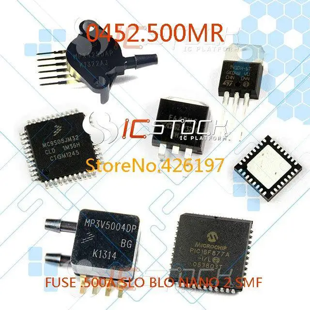 Бесплатная Доставка 0452.500MR ПРЕДОХРАНИТЕЛЬ. 500A SLO-BLO NANO 2 SMF 0452.500 М 10 ШТ. |