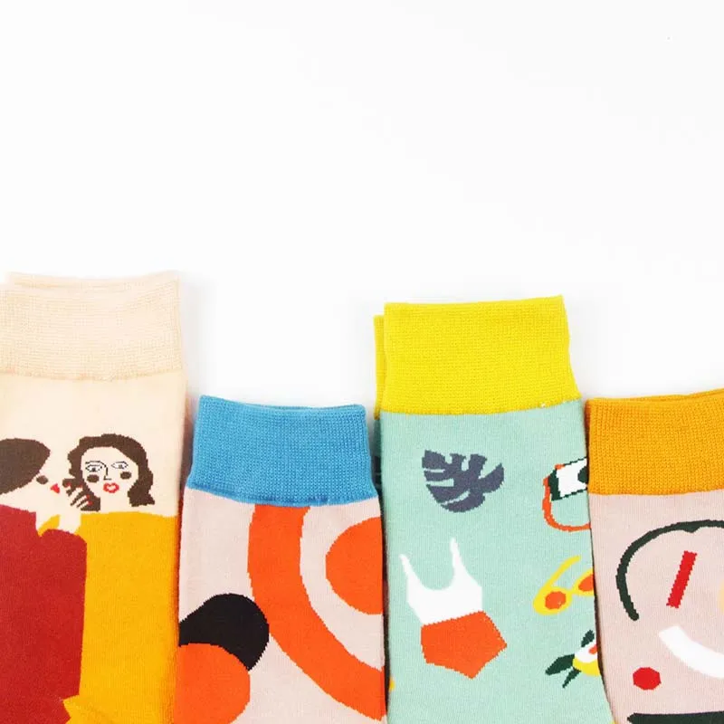 

Hot Sale New Product High Quality Funny Women Socks Colorful Cute Tide Sox Calcetines Mujer Skarpetki For Ladies Girl's Gifts