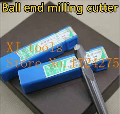 

Free shipping 2PCS R0.5-R7.0 high speed steel ball end milling cutter, straight shank white steel cutter, R milling cutter