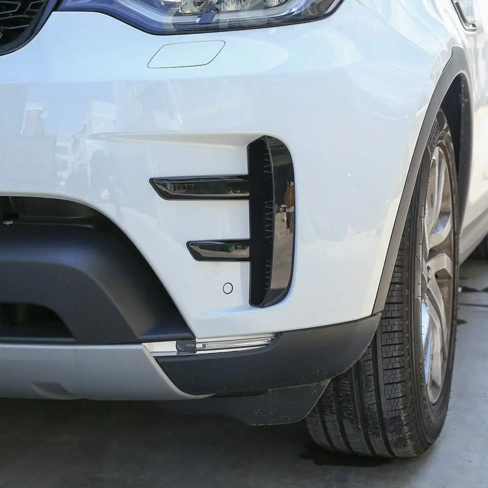 Car-Styling Piano Black Front Fog Lamp Trim Decoration Cover for Land Rover Discovery 5 LR5 L462 Auto Accessories 2Pcs