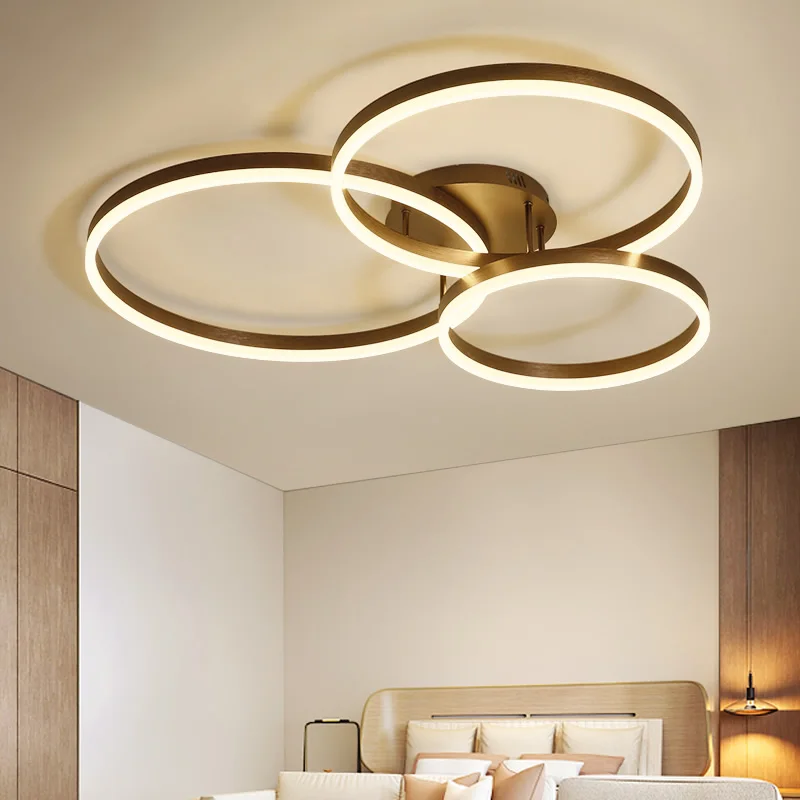 Креативные современные круглые кольца светодиодный потолочные светильники для гостиной, спальни, столовой, потолочные светильники lamparas de ...
