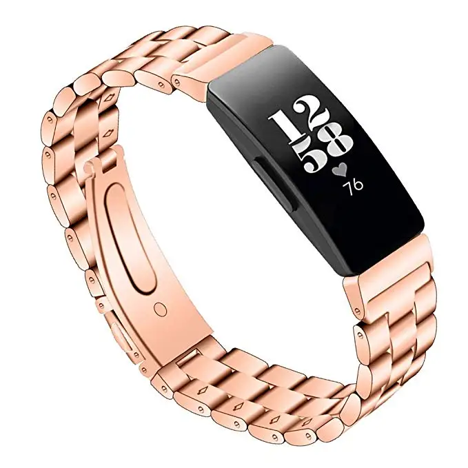 2 шт. Для Inspire& Inspire огнеупорные часы группа нержавеющая сталь+ Milanese Loop сетки Замена браслет металлический бизнес ремешок
