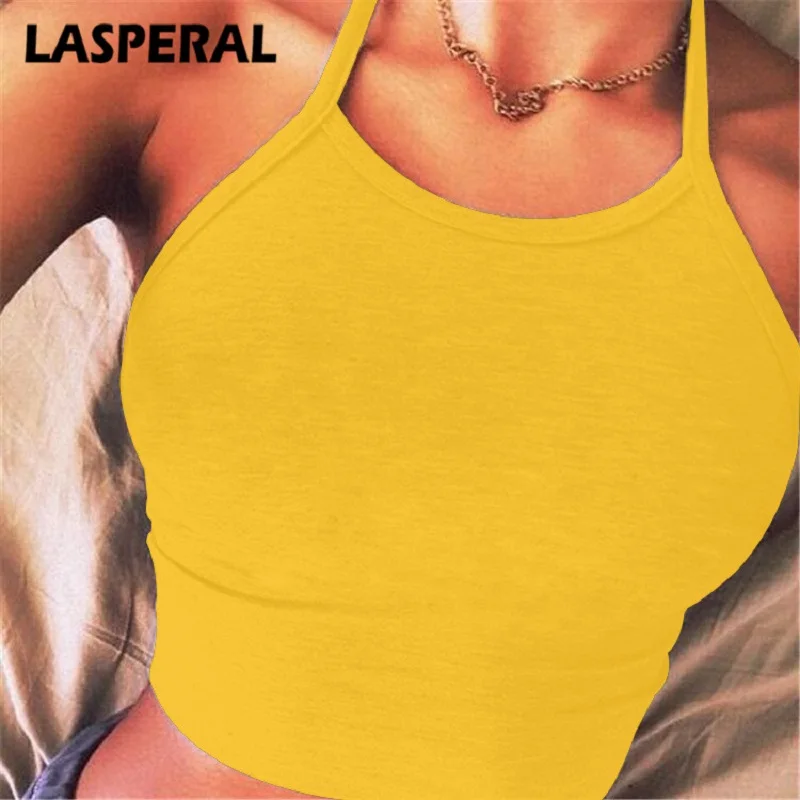 LASPERAL Sexy Women Cut Out White Bra Bustier Crop Top Bralette Crochet Cropped Blusas Bandage Halter Tank Tops Camisole | Женская