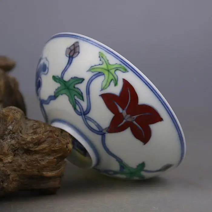 Antique QingDynaty Hand-made Porcelain cup Colorful flower bowl teacup hand-painted crafts best Home Decorations&ampCollection | Дом и сад