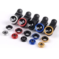 3 in 1 wide angle mobile phone lenses macro fisheye lens camera kits with clip 0 67x for iphone samsung all cell phones