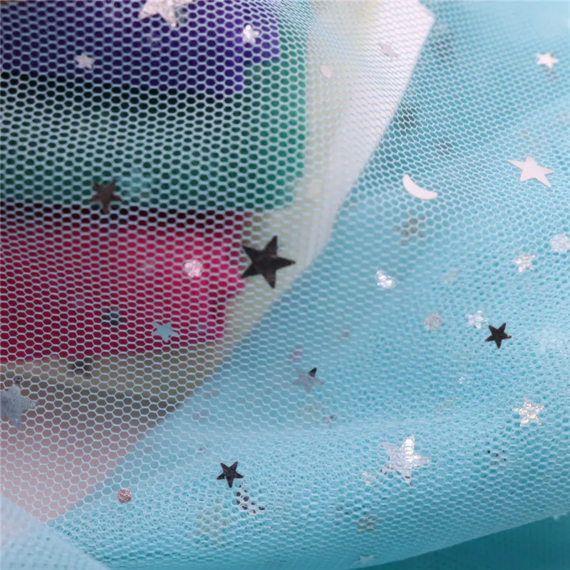 1 ярд блестки в виде звезд и Луны Тюлевая ткань сделай сам юбка пачка для будущей