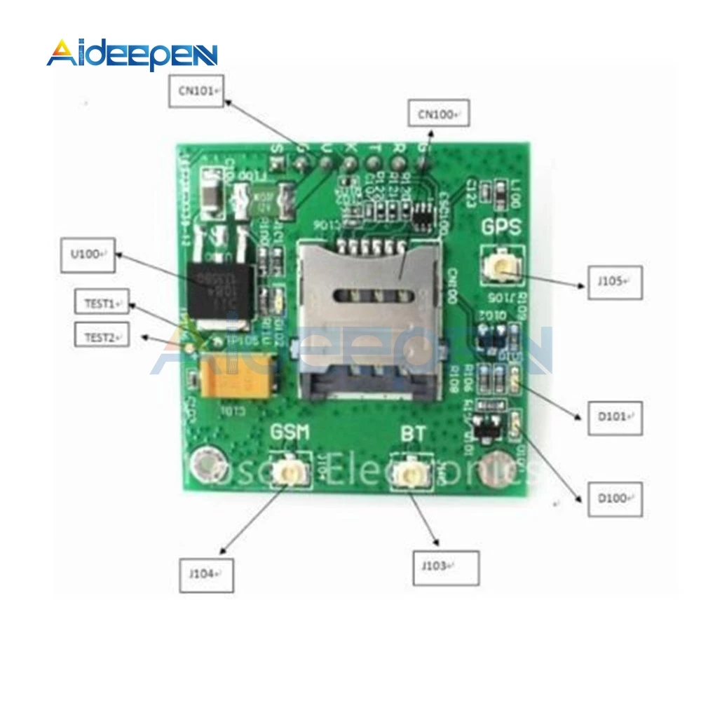 SIM808 GPRS/GPS/GSM Беспроводная плата четырёхдиапазонный модуль разработки