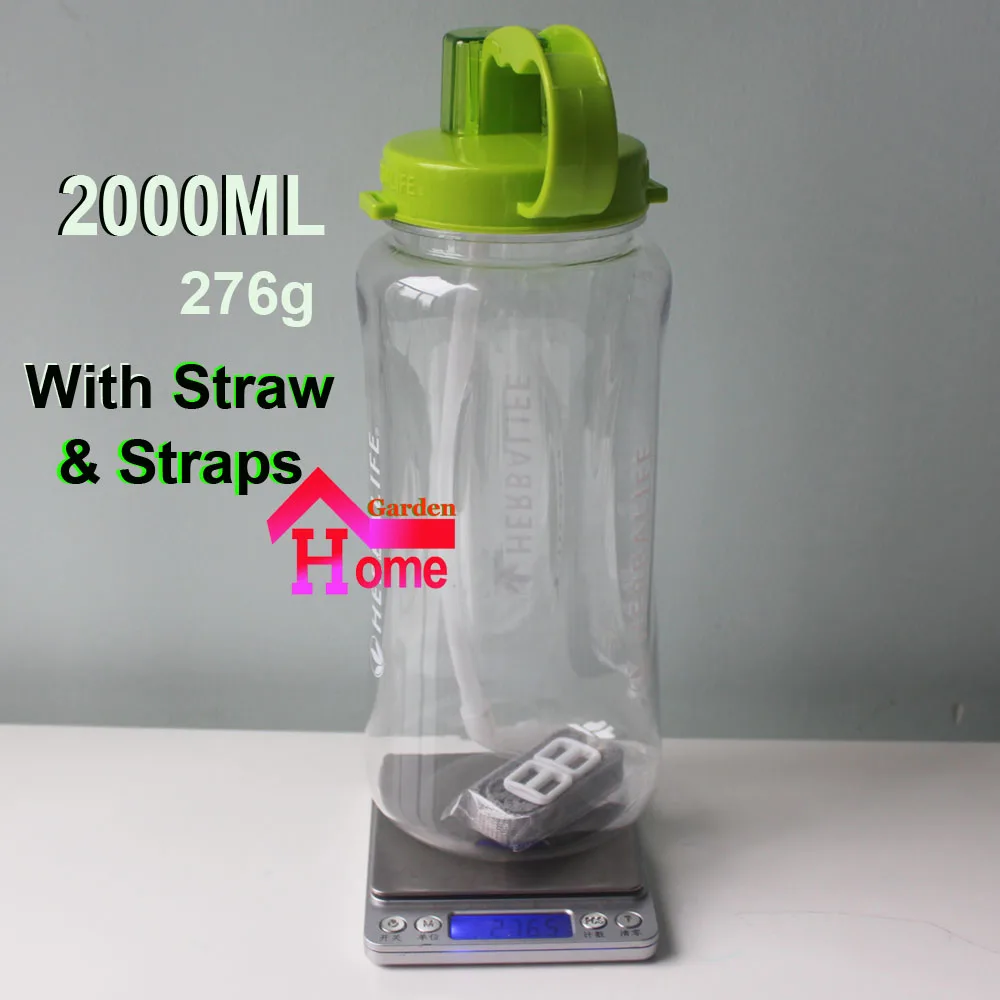 2L 2000 мл 4 цвета воды соломенная бутылка Мода портативное пространство питания