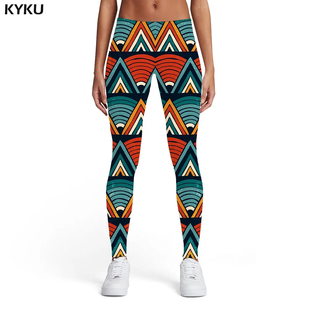 Ladies leggings05 Бренд KYKU, леггинсы с рисунком вишни, женские леггинсы с фруктами, эластичные белые брюки с рисунком, абстрактные спортивные женские леггинсы, штаны, джеггинсы - Цвет: Ladies leggings05