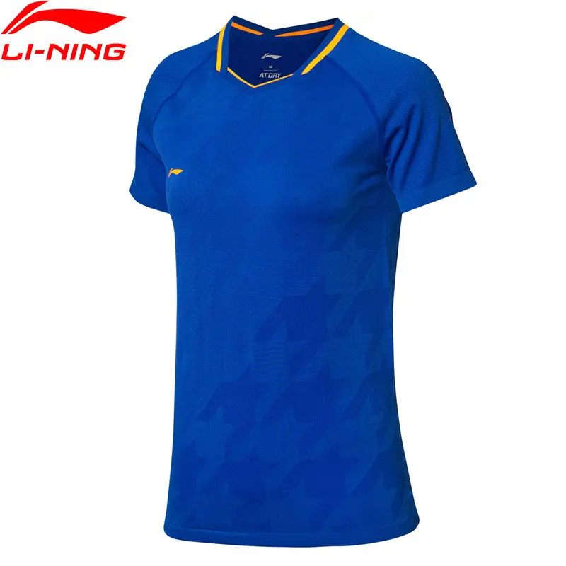 Li Ning женские футболки для соревнований по бадминтону 75.1% полиэстер 24.9% нейлон на
