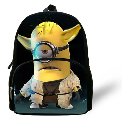 Розовый 12-дюймовый Mochilas Школа Дети Гадкий я Миньоны сумка мультфильм Обувь для мальчиков Сумки Детская школьная Рюкзаки Миньоны Печать - Цвет: Розовый