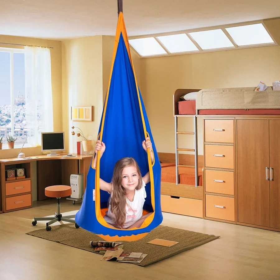 Детский садовый гамак подвесное кресло качели 4 разных цвета для дома и