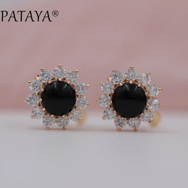 Серьги подвески из розового золота 585 пробы с натуральным камнем|earrings 585|natural stone