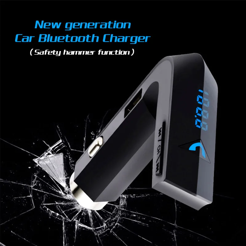 Bluetooth FM передатчик модулятор безопасности Молот Aux Handsfree автомобильный комплект