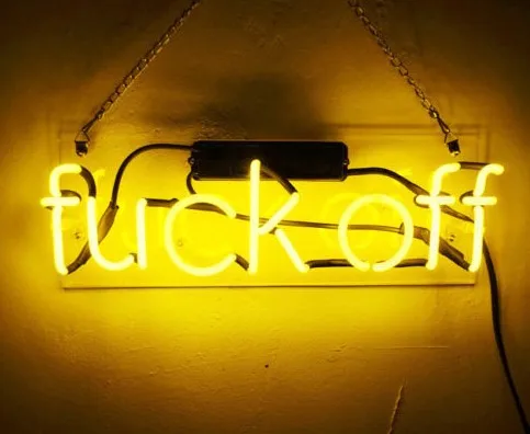 Пользовательский неоновый светильник Fvck со стеклянной вывеской пивной бар