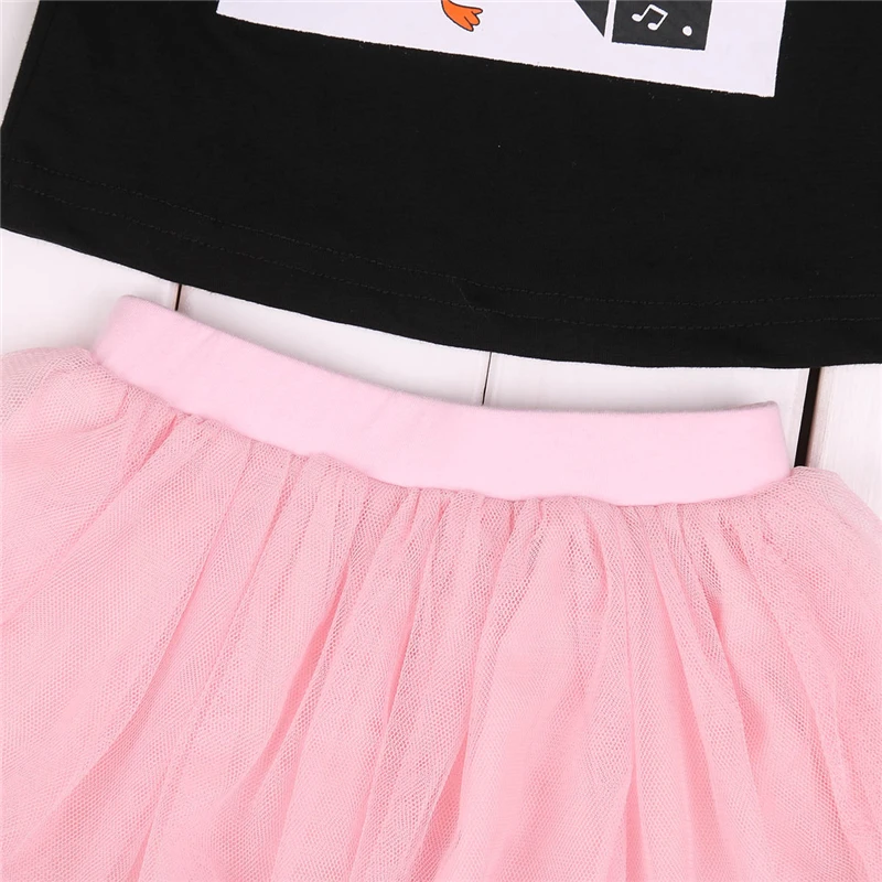 Милый комплект одежды из 2 предметов для маленьких девочек футболка с короной и