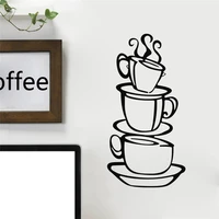 koffie cups creative muurtattoo verwijderbare vinyl muursticker diy home decor art keuken behang
