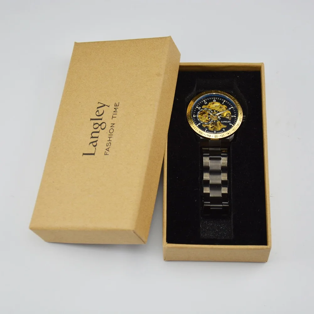 Мужские часы люксовый бренд Скелет автоматические механические мужские бизнес