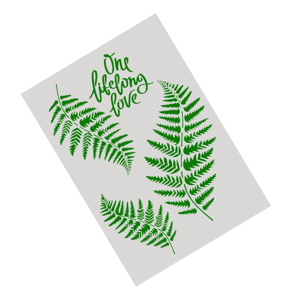 DIY ремесло буквы листья многослойные трафареты для Росписи Стен скрапбукинга