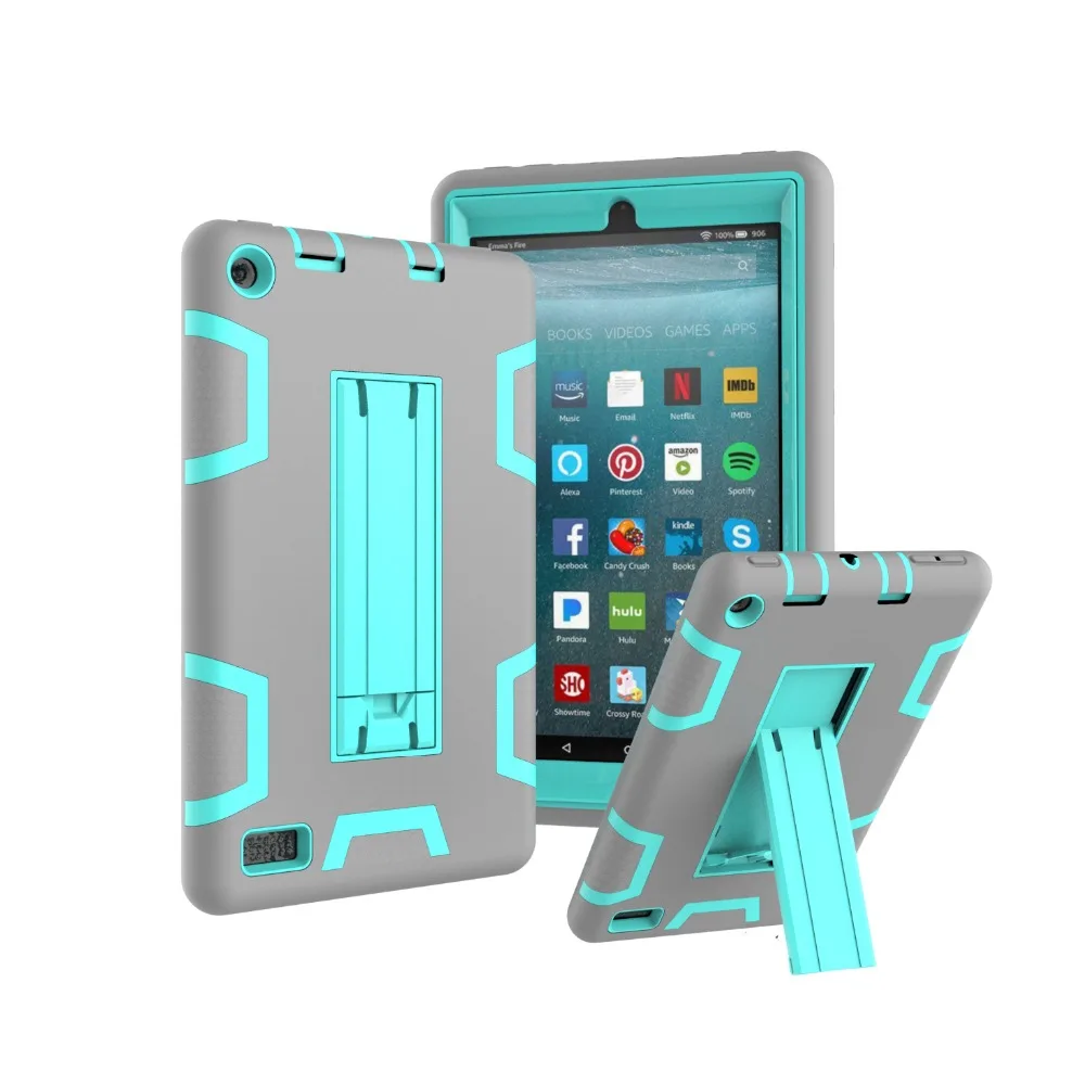Чехол для Amazon fire 7 &quot(2017) крышка ударопрочный гибридные три Слои Heavy Duty Броня