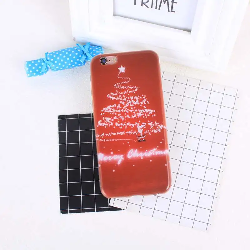 Чехол с рождественским подарком для Iphone 6 6S 7 PLus 5 5S SE мягкие тонкие чехлы телефонов