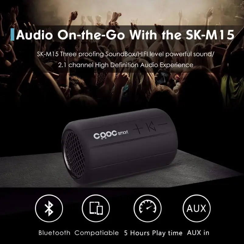 Crdc мини Беспроводной Bluetooth Динамик Водонепроницаемый Портативный стерео звук Box