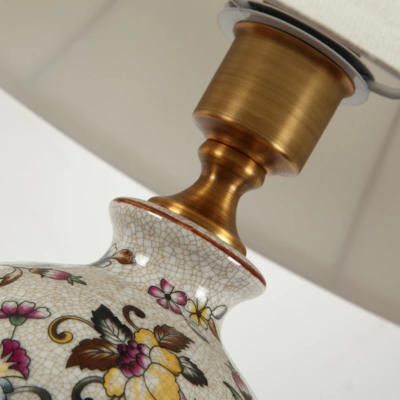 

Classical Ceramic Led Dimmer Table Lamp European Chinese Porcelain Desk Lamp For Wedding Foyer Study Bedside H 53cm New 1268